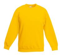 Fruit of the Loom SS027B Maglione, Giallo (Sunflower Yellow), 10-11 Anni (Taglia Produttore: 140) Bambino
