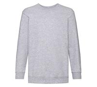 Fruit of the Loom SS027B Maglione, Grigio (Heather Grey), 10-11 Anni (Taglia Produttore: 140) Bambino