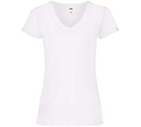 Fruit of the Loom Ss045m, T-Shirt Donna, Bianco, 42 (taglia Produttore: Large)