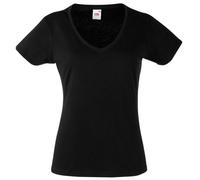 Fruit of the Loom - Maglia Manica Corta - Donna (S) (Nero)
