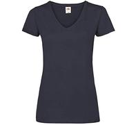 Fruit of the Loom SS045M, T-Shirt Donna, Blu (Deep Navy), X-Large