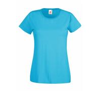 Fruit of the Loom SS050, maglietta da donna Azure Blue Large