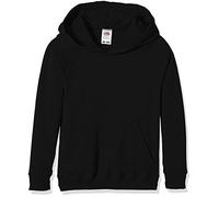 Fruit of the Loom SS056B, Cappuccio Bambino, Black, Large