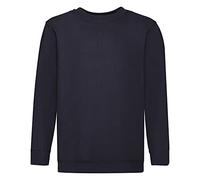 Fruit Of The Loom SS201 Felpa classica da bambini a maniche lunghe Blu Deep Navy