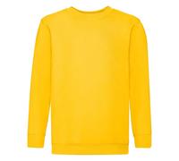 Fruit Of The Loom SS201 Felpa classica da bambini a maniche lunghe Giallo sunflower