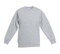 Fruit Of The Loom SS201 Felpa classica da bambini a maniche lunghe Grigio Heather Grey