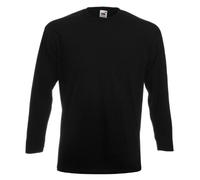 Fruit of the Loom Super Premium Maglietta a maniche lunghe Nero L