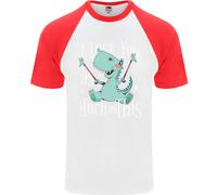 Fruit of the Loom T-Rex I Love You Maglietta Baseball Uomo Smanicata