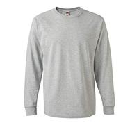 Fruit Of The Loom - T-shirt a manica lunga, in cotone robusto, 4930R Athletic Heather Small