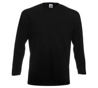 Fruit of the Loom T-Shirt a Manica Lunga Value Nero M, Nero, M
