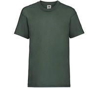 Fruit of the Loom T-Shirt Bambino, Verde (Bottle Green), 12-13 Anni (Manufacturer Size:34)