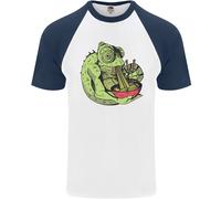 Fruit of the Loom T-Shirt Baseball Uomo Chameleon Ramen Scollo Rotondo Cotone