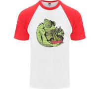 Fruit of the Loom T-Shirt Baseball Uomo Chameleon Ramen Scollo Rotondo Cotone