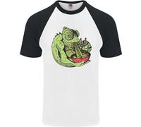Fruit of the Loom T-Shirt Baseball Uomo Chameleon Ramen Scollo Rotondo Cotone