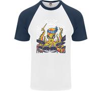 Fruit of the Loom T-Shirt Baseball Uomo Manica Corta Octopus