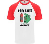 Fruit of the Loom T-Shirt Baseball Uomo T-Rex Boxing, Maglia Cotone