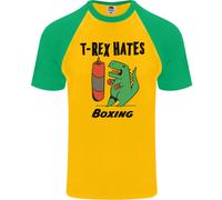 Fruit of the Loom T-Shirt Baseball Uomo T-Rex Boxing, Maglia Cotone
