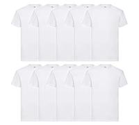 Fruit of the Loom Valueweight Short Sleeve T-Shirt, Bianco, XL (Pacco da 10) Uomo