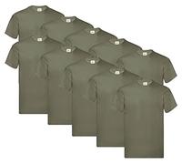 Fruit of the Loom - T-shirt da uomo, modello originale a T, confezione da 10 pezzi, M