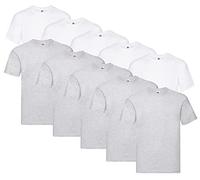 Fruit of the Loom - T-shirt da uomo, modello originale a T, confezione da 10 pezzi, M