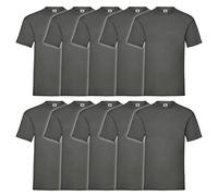Fruit of the Loom - T-shirt da uomo, modello originale a T, confezione da 10 pezzi, XXL
