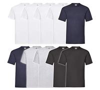 Fruit of the Loom T-shirt da uomo, modello originale a T, in confezione da 10 o 5 pezzi, L