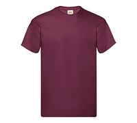 Fruit of the Loom - T-shirt da uomo Original T, confezione da 5, borgogna, L