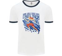 Fruit of the Loom T-Shirt Ringer Uomo Manica Corta Running Marathon
