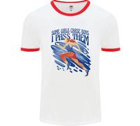 Fruit of the Loom T-Shirt Ringer Uomo Manica Corta Running Marathon