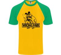 Fruit of the Loom T-Shirt Uomo Baseball Maniche Corte T-Rex Bianco/Nero