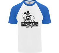 Fruit of the Loom T-Shirt Uomo Baseball Maniche Corte T-Rex Bianco/Nero