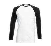 Fruit of the Loom - T-shirt - Uomo White/Black Large