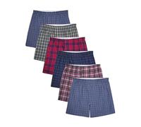 Fruit of the Loom Tag Free Woven Boxer Shorts, Relaxed Fit, Moisture Wicking, Assorted Multipacks Pantaloncino, Tessuto-Confezione da 6-Colori Assortiti, M (Pacco da 6) Uomo