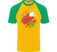 Fruit of the Loom Torn Oman Flag Maglia Uomo Baseball Smanicata Cotone