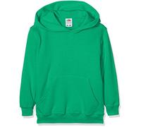 Fruit of the Loom Trafilatura Classica Felpa con Cappuccio, Verde Kelly, 9-10 Anni Bambino