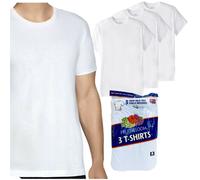 Fruit Of The Loom Uomo 3 Pezzi Magliette A Collo Giro Doppia Difesa