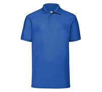 FRUIT OF THE LOOM uomo 65/35 POLO MANICHE CORTE POLO CAMICIE - Blu reale, Small