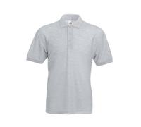 FRUIT OF THE LOOM uomo 65/35 POLO MANICHE CORTE POLO CAMICIE - Erica grigio, Large