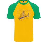 Fruit of the Loom Uomo Bridge Equation Physics Maglietta Baseball Manica Corta