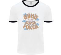 Fruit of the Loom Uomo Canotta Ringer T-Shirt ADHD Superpotere Maglia Cotone