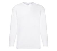 Fruit of the Loom Uomo Crew collo manica lunga Tee casual Top Shirt
