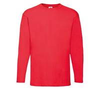 Fruit of the Loom Uomo Crew collo manica lunga Tee casual Top Shirt