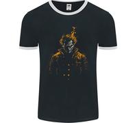 Fruit of the Loom Uomo Evil Clown Halloween T-Shirt Ringer Jersey