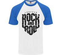 Fruit of the Loom Uomo Forever Rock and Roll T-Shirt Baseball Cotone
