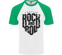Fruit of the Loom Uomo Forever Rock and Roll T-Shirt Baseball Cotone