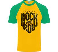 Fruit of the Loom Uomo Forever Rock and Roll T-Shirt Baseball Cotone