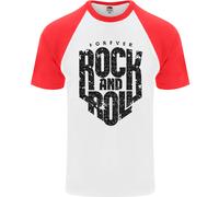 Fruit of the Loom Uomo Forever Rock and Roll T-Shirt Baseball Cotone