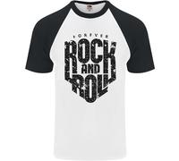Fruit of the Loom Uomo Forever Rock and Roll T-Shirt Baseball Cotone