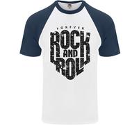 Fruit of the Loom Uomo Forever Rock and Roll T-Shirt Baseball Cotone
