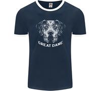 Fruit of the Loom Uomo Great Dane T-Shirt Ringer a Costine